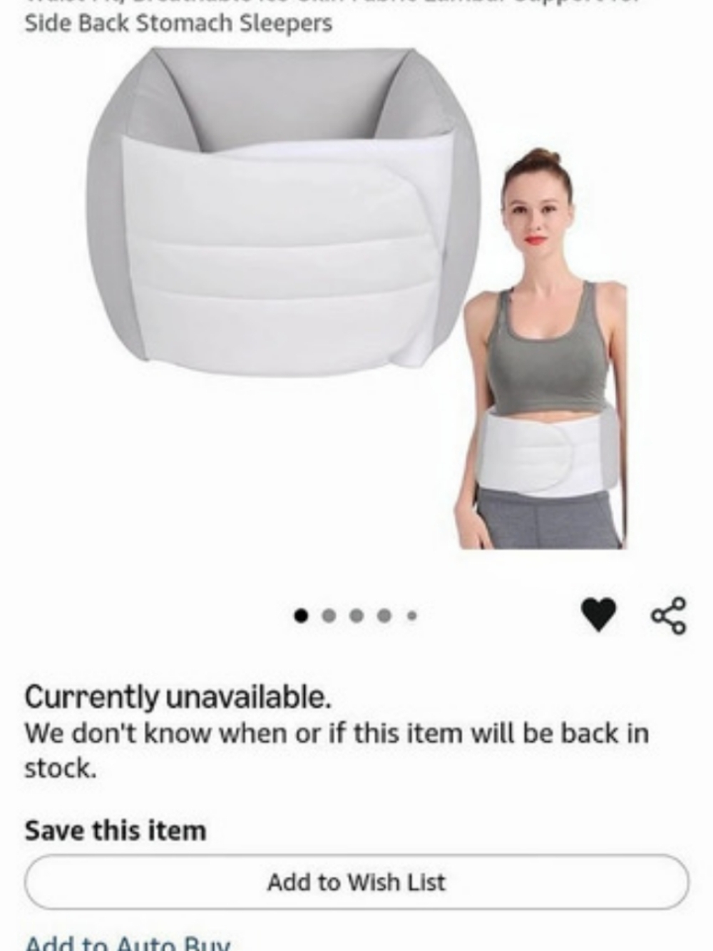 DORMIA Lumbar Support Pillow Adjustable White
